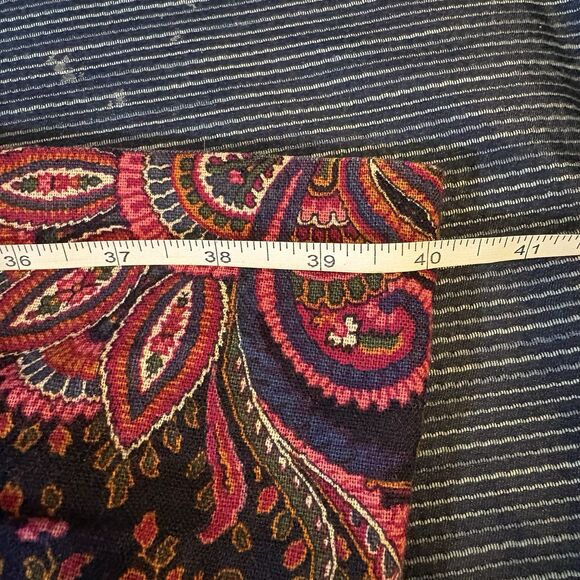 Vintage Paisley Boho Midi Skirt 30" L 24" Waist Cottagecore Flowy No Tag - Picture 12 of 15